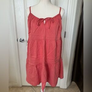Size S coral colored spaghetti strap flowy dress